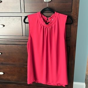 New without tags. Loft sleeveless mixed material blouse.